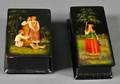 Two Russian Lacquer Papiermache Boxes