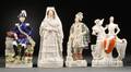 Four Staffordshire Earthenware Flatback Figures