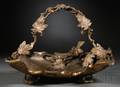 French Aesthetic Movement Patinated Bronze Figural Center Bowl