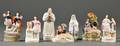 Seven Small Staffordshire Earthenware Figures