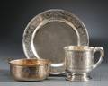 Three Acidetched Sterling Childs Tableware Items