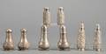 Four Pairs of Sterling Salt and Pepper Shakers