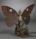 After Carl Kauba Austrian 18651922 Patinated Naughty Bronze Figure of a Dragonfly Nymph Metamorphosis