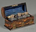 Victorian Rosewood and Brassmounted Perfume Set