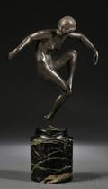 French Art Deco Bronze Figure of a Dancing Woman