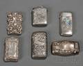 Six Sterling Matchsafes