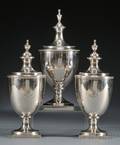Three Tiffany  Co Federalstyle Sterling Covered Urns