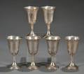 Set of Six Alvin Sterling Wine Goblets