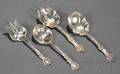 Two Pairs of Alvin Sterling Salad Servers