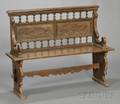 Spanish Baroque Inlaid Walnut Bench