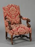 Baroquestyle Mahogany Open Armchair