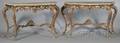 Pair of Victorian Painted and Parcelgilt Rococostyle Console Tables