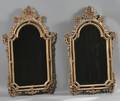 Pair of Baroquestyle Goldpainted Mirrorframed Mirrors