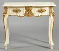 Rococostyle Painted and Parcelgilt Twodrawer Console Table