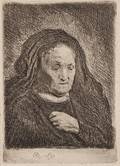 Rembrandt van Rijn Dutch 16061669 The Artists Mother with her Hand on her Chest Small Bust