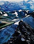 James Clinton Bones American b1943 Snow on Green Tundra Sting Pass Colorado c 1979
