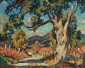 William Lester Stevens American 1888  1969 Landscape with Gnarled Tree