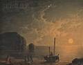 Robert Salmon AngloAmerican 17751844 Smugglers Moonlight with Lantern
