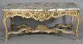 Louis XVstyle Giltwood and Marbletop Center Table