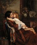 Auguste Toulmouche French 18291890 Maternal Affection Mother and Child