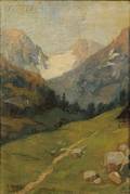 Hermann Ottomar Herzog GermanAmerican 18321932 Alpine Study
