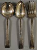 Three Kuyeda Silver Serving Pieces