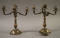 Pair of Middle Eastern Silver Candelabra