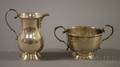 American George IIstyle Sterling Creamer and Open Sugar