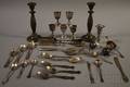 Group of Sterling and Silver Plated Flatware Serving and Table Items