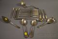 Group of Sterling and Silver Plated Flatware and Serving Items