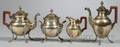 FourPiece French Silver TeteaTete CoffeeTea Set