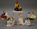 Seven Royal Doulton Porcelain Figures and Figural Groups