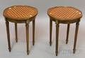 Pair of Louis XVIstyle Brassmounted Parquetrytop Beechwood Stands