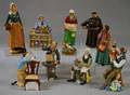 Nine Royal Doulton Porcelain Figures and Figurals Groups