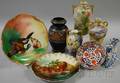 Nine Assorted Decorated Porcelain Table Items