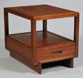 Frank Lloyd WrightHenredon Mahogany Twotier Side Table with Drawer