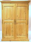 Provincial Pine Armoire with Two Paneled Doors