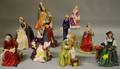 Ten Royal Doulton Porcelain Figures and Figural Groups Depicting British Royal Wives and Ladies