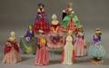 Nine Royal Doulton Porcelain Figures of Ladies