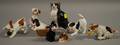 Eight Royal Doulton Porcelain Dog and Cat Figures