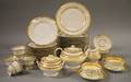 Three Partial Sets of Gilt and Decorated Porcelain Tableware