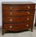 Sheraton Inlaid Mahogany and Mahogany Veneer Bowfront Bureau