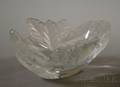Lalique Frosted Colorless Molded Leafdecorated Glass Bowl