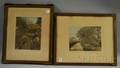 Two Framed Wallace Nutting Handcolored Landscape Photographs