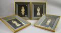 Set of Four Decorative Framed Prints Depicting European Clocks