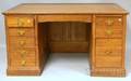 Early 20th Century Oak Doublepedestal Flattop Desk