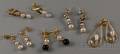 Five Pairs of Gold and Pearl Earpendants