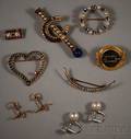 Small Group of Gold Gemset Jewelry