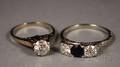 Two White Gold and Diamond Rings