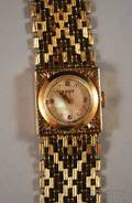 Ladys 14kt Gold Post Wristwatch